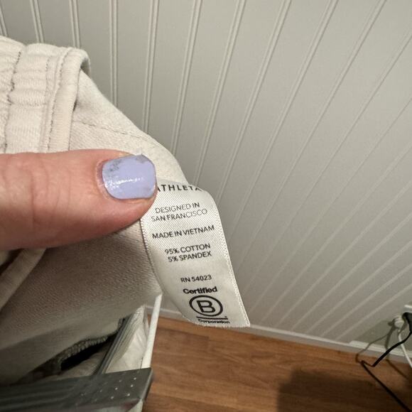 Athleta Farallon Joggers Gray Cream Size 14 - Picture 7 of 7